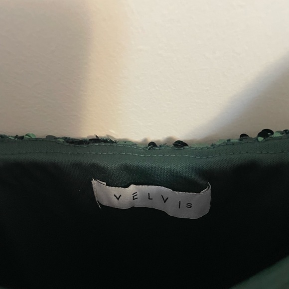 Velvi Juliet Emerald Sequin Mini Hoco Bodycon Dress SMALL - Picture 3 of 4